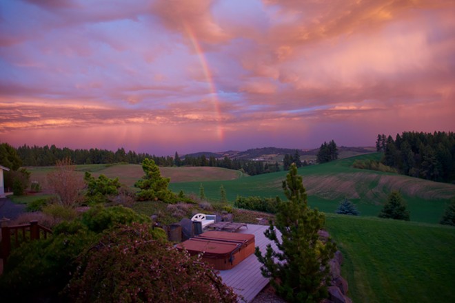 Storm and rainbow over the Palouse