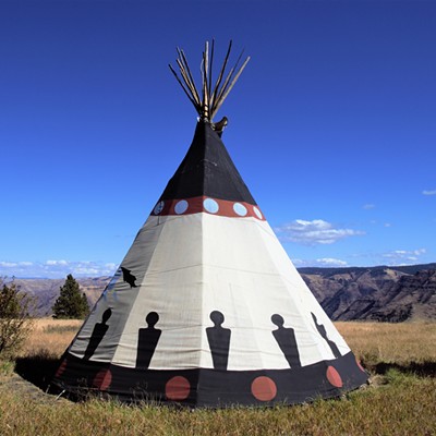 We stopped in at Rimrock Restaurant (half-way to Enterprise) and saw this tee pee on the grounds and a few others as well. Taken September 23, 2018 by Mary Hayward of Clarkston.