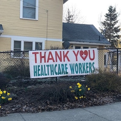 This show of support on S. Main Street, Colfax is appreciated by 100s of Health Care workers every day we pass by - thank you to our amazing community! Susan Hunt of Moscow contributed this photo.