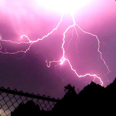 On july 23rd, lewiston resident Scott Hayward took this picture off his front porch of a lightning storm. 18th street lewiston Id.