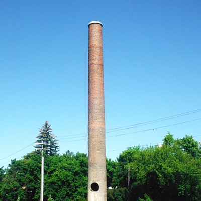 This chimney is the last remaining standing relic of what once was known as the Washburn-Wilson Grain elevators on the southwest corner of "A" and North Almon Streets in Moscow.  Rumors say the chimney may be part of a new restaurant or drinking establishment. The photo was taken on May 30, 2023.