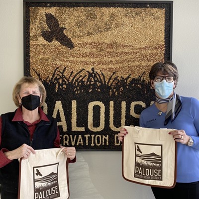 Two League of Women Voters of Pullman members, Tricia Grantham and Krista Gross,  finished their duties as poll officers for the Palouse Conservation District Board of Supervisors.   They were honored to represent the League and to learn process of being poll officers.