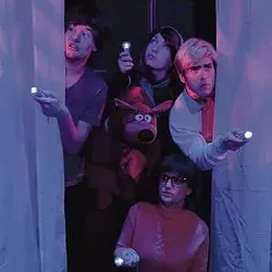 The Regional Theatre of the Palouse production of "Scooby-Doo and the Abandoned Mansion" features (clockwise from left) Garret McClure as Shaggy, Megan Bloom as Daphney, Jasper Barbosa Rodriguez as Fred and Alyssa Dalbeck as Velma. Alma Robles as Scooby Doo is at center.