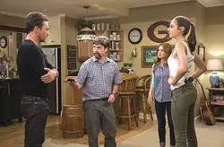 Stars of "Keeping Up With the Joneses" are (from left) Jon Hamm, Zach Galifianakis, Isla Fisher and Gal Gadot.