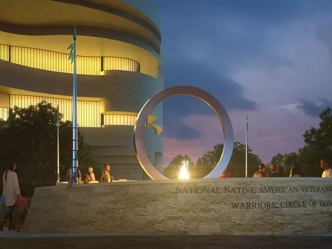 The multimedia artist Harvey Pratt's "Warriors' Circle of Honor" will incorporate an enormous, upright stainless steel circle. - NATIONAL MUSEUM OF THE AMERICAN INDIAN