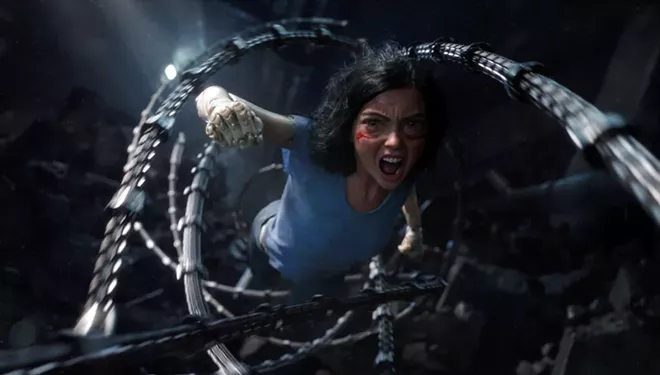 This image released by Twentieth Century Fox shows the character Alita, voiced by Rosa Salazar, in a scene from "Alita: Battle Angel." - TWENTIETH CENTURY FOX VIA AP