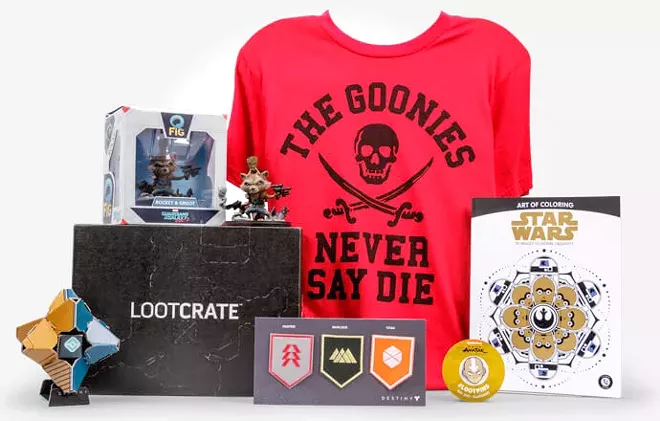 Loot Crate is a subscription service that comes with a monthly array of pop culture wearables, collectables and other surprise items.