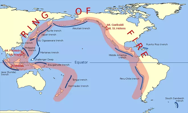 Do you know what percentage of Earth’s volcanic eruptions take place in the Pacific Ocean’s Ring of Fire?