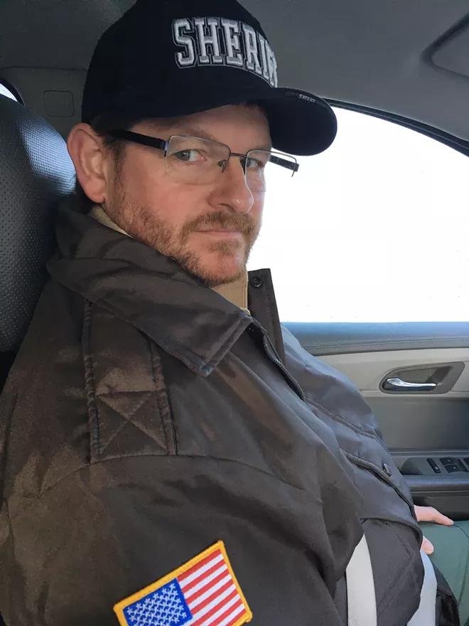 Steven Smith in costume for his role of Sheriff Bud O'Brian for the film "Harmony Falls" in Toledo, Wash. - CONTRIBUTED PHOTO