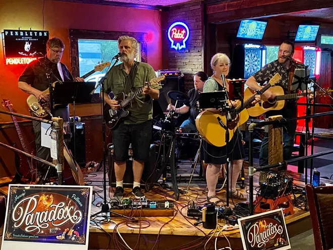 The Moscow-Pullman band Paradox is one of several local groups performing Saturday at Rendezvous in the Park in Moscow. The five-piece band performs covers of rock, pop, folk and country music from the 1950s to the present. - COURTESY OF PARADOX'S FACEBOOK PAGE