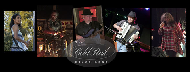 Members of the ColdRail Blues Band are (from left to right) Michelle Karel-Ward, Gina Taruscio, Mike Gourley, David Summers and Kasey Dennler.