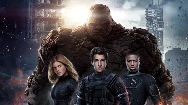 This photo from the 2015 "Fantastic Four" shows the cast from left Ben Grimm (Jamie Bell), Sue Storm (Kate Mara), Reed Richards (Miles Teller) and Johnny Storm (Michael B. Jordan). - PHOTO BY 20TH CENTURY FOX/MARVEL/KOBAL/SHUTTERSTOCK