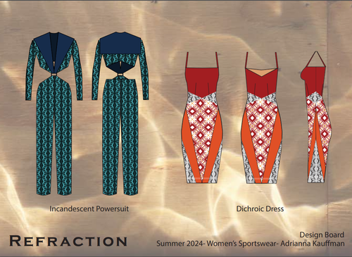 Clothing designs by Adrianna Kauffman are on exhibit in Moscow along with other UI graduates’ work.