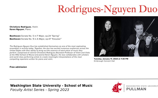 Faculty Artist Series: Christiano Rodrigues, violin