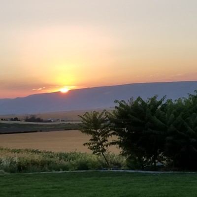 Sunset seen from Lindsey Creek during Corks for a Cause in July.