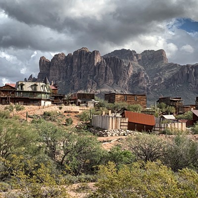 Ghost Town Goldville, AZ, settled in 1892 at the base of the Superstition Mountains east of Phoenix, AZ. Taken 12/01/2018 by Mitch Silvers