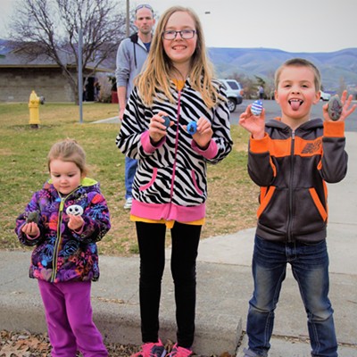 Our Grandchildren Lila, Alisha and Adam, found painted rocks at Sunset Park in Lewiston March 1, 2017. Taken by Mary Hayward of Clarkston.