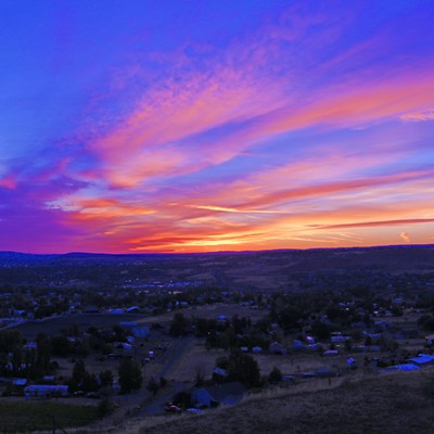 Sunrise over Lewiston/Clarkston taken from the heights 9/22 by Donna Moto Hjelm