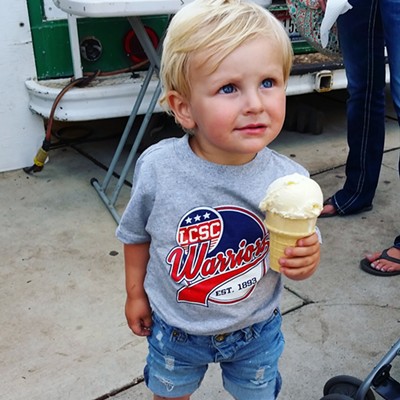 Knox Witters, 18 months, at the NAIA World Series. He loves ice cream :). Parents are Ryan Witters and Amanda Druffel.