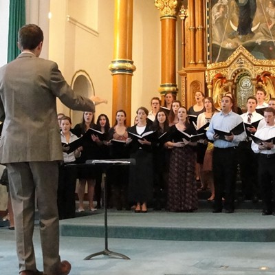 The Gonzaga University Choir performing at the Monastery of St. Gertrude.