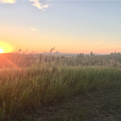 This sunrise photo was taking early one morning as we were headed into Moscow up Highway 99 from Kendrick. Picture was taken from my iPhone on July 2th @ 5:27 am. Photographer was me (Jennifer O'Brien)