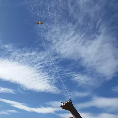 Alexis Keller, 7, of Lewiston takes out her new bird kite, Coo Coo, for its first flight while at Sunset Park in Lewiston on March 26 with with her Mongo (grandma) Theresa McGovern (photographer). Her parents are Bill Keller & Nicci Beller of Lewiston.