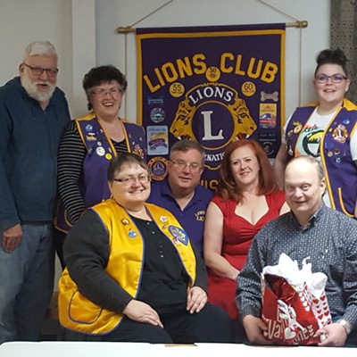The Lewiston Lions Club Valentines Day meeting, 2/14/2018; at the Lions Clubhouse; Photo taken by Barbara Reddekop;
    Club members, left to right, back row: Lyn Reddekop, William Long, Jeanne Laws, 9 sitting, Tim Rivers, Theresa Rivers), Kendra Evans, Bill Evans, Jim Luper. Front row, l-rt: Jean Long, Sam Polson, Donna Konen--we are always looking for new members to help us serve the community!