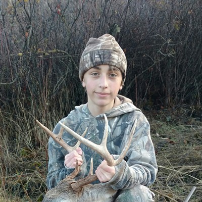 On Oct 15, 2016, Sage Jones, 13, shot his first buck while hunting with Brad Chance in Lenore, Idaho. Sage is the son of Debbie Jones and Steve Jones. Photo taken by Brad Chance.