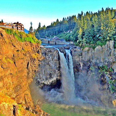 The photo was taken on Sept. 2 , 2017, at Snoqualmie Falls by Leif Hoffmann during a stop while driving with family to visit Seattle.