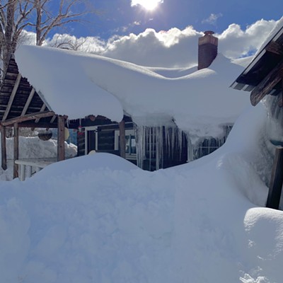 March 1st 2019
    Taken at Petersons Corner, Mushelshell road, Weippe Idaho.
    Our little cabin is located at a snowmobile trailhead, about 5 miles before the Musselshell work center. Estimated 4ft of snow.
    Photographer: Shayla McCollum