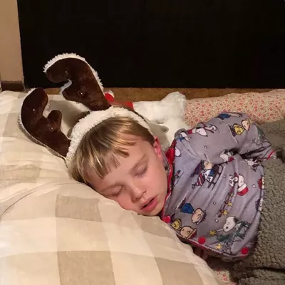 Hudson Young, nephew of Kathleen and Bryan Witt, crashed after a long day before Christmas.
