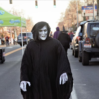 This scary creature was part of the Halloween fun this year downtown Clarkston. Taken by Mary Hayward October 31, 2019.