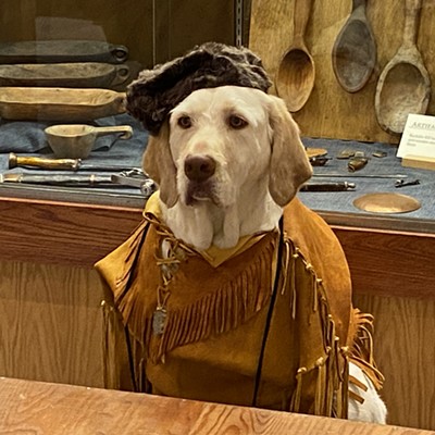 Jasper and his parents, Jerry and Rosalie Jessup, visited the Historical Museum at St. Gertrude in Cottonwood, Idaho, and had fun with living history.