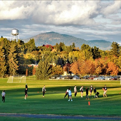 Some University of Idaho students playing flag football at Guy Wick's Field in Moscow on October 6, 2021  Courtesy of Keith Gunther