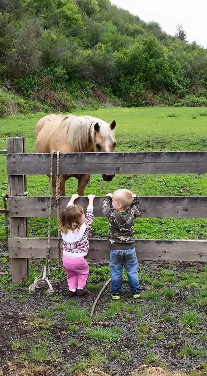 Hangin with the horse!