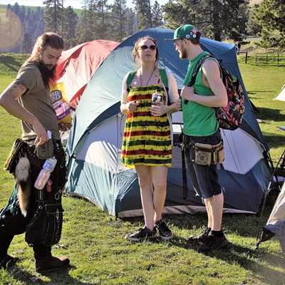 The first Weedfest was held April 20, 2018 just outside of Pullman and as we walked through on day one, we saw these people in their Weedfest attire. Taken by Mary Hayward.
