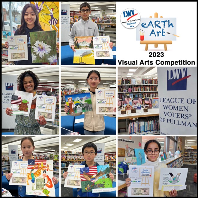 Winners of the League of Women Voters of Pullman/Whitman County's 2nd Annual Visual Arts Competition