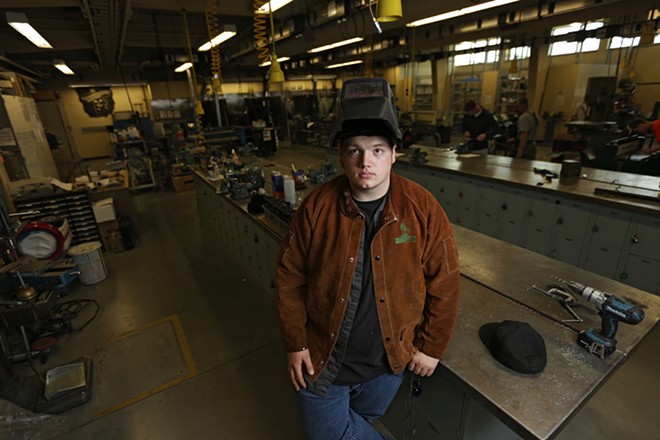 Senior David J. Darrow, 18, at Shadle Park High School, would like to attend the Oxarc welding school, but doesn't know how he will come up with the $10,000 tuition. - YOUNG KWAK