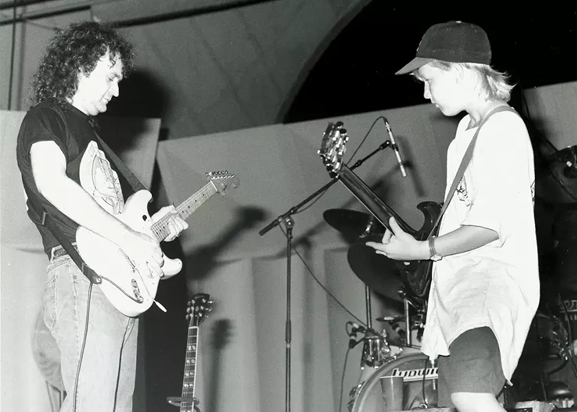 A 14-year-old Derek Trucks jams with Tinsley Ellis back in 1993. - SUSAN B. STANTON