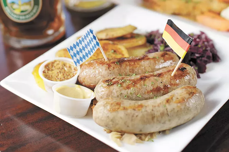 A bratwurst combo from Das Stein Haus in Spokane. - YOUNG KWAK