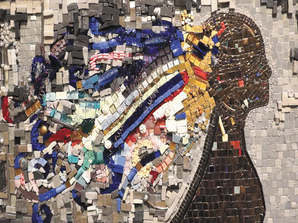 A mosaic by Patty Franklin is among the detail-heavy pieces on display at the Very Carefully show. - ALEJANDRO PALLARES