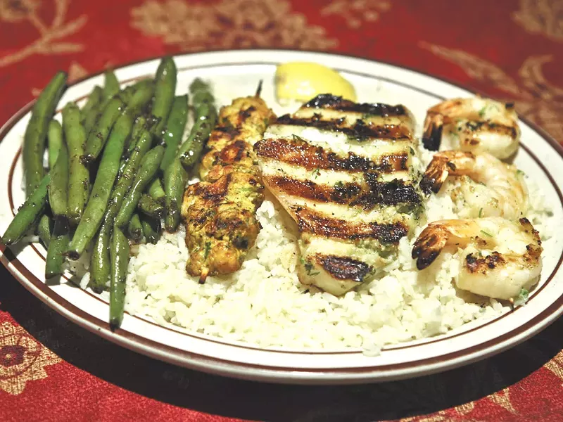A Sampling of the White House\'s offerings, all on one plate. - JEFF FERGUSON