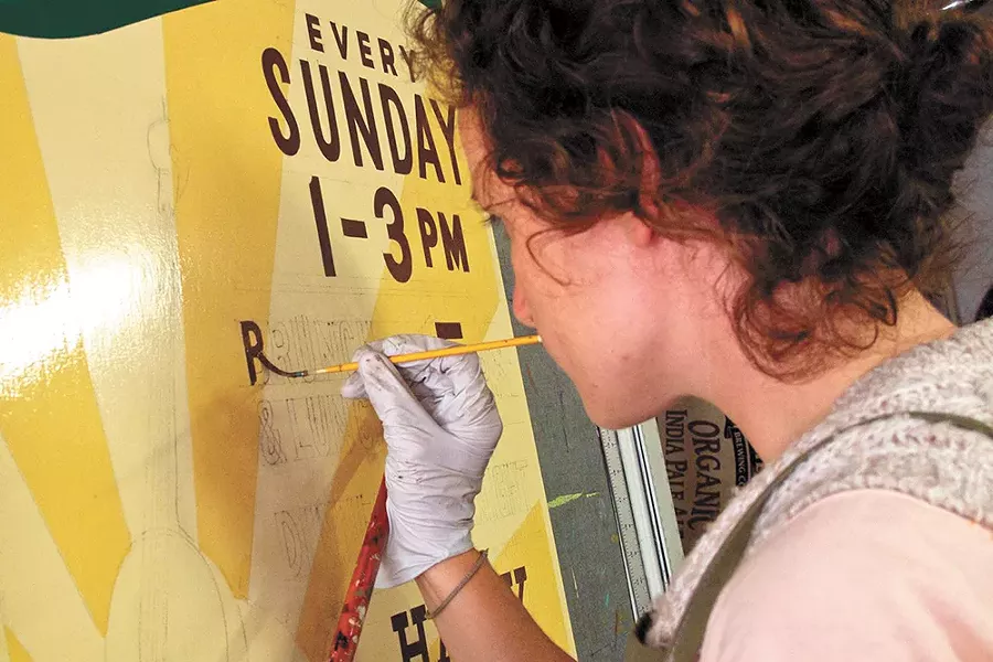 A scene from the documentary Sign Painters, which looks into an art form and trade that's been nearly lost to time.