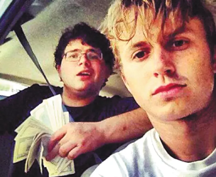Actors Jonathan Daniel Brown (left) and Kenny Wormald as the Coeur d'Alene men who made millions on pot in the early 2000s.