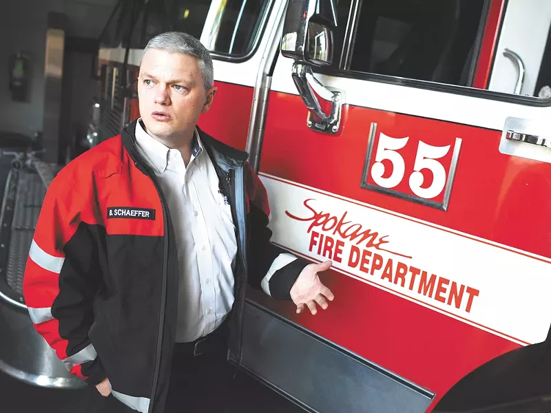 Assistant Fire Chief Brian Schaeffer at Station 9. - CHRISTIAN WILSON