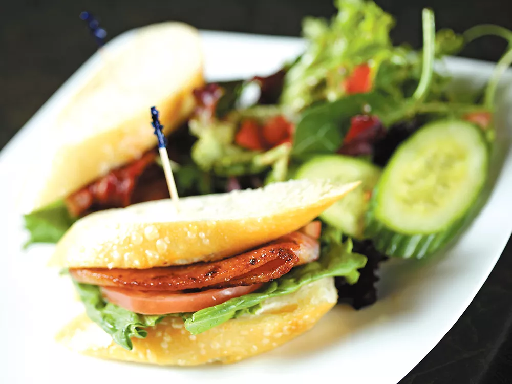 At the Davenport\'s Safari Room, lunch items like this savory BLT are only $6 during the middle of the day.| - YOUNG KWAK
