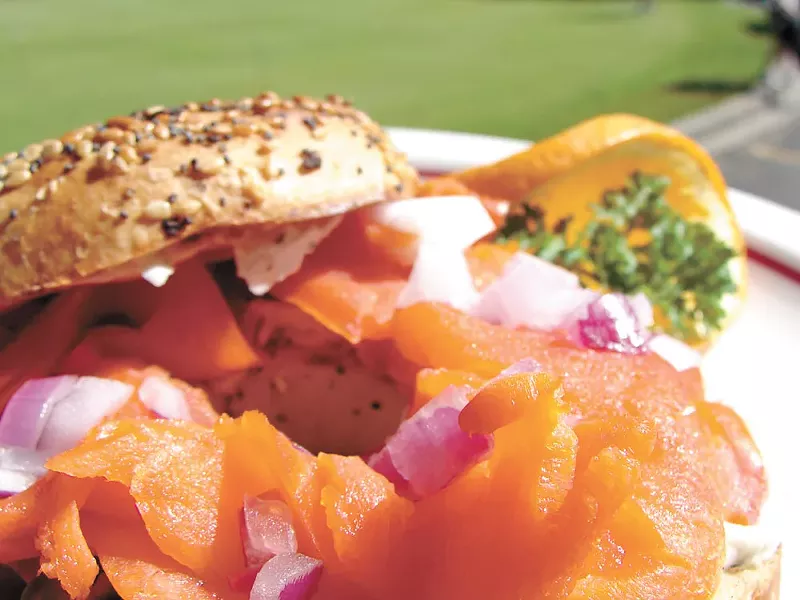 Bagels and lox at Bunkers - CARRIE SCOZZARO