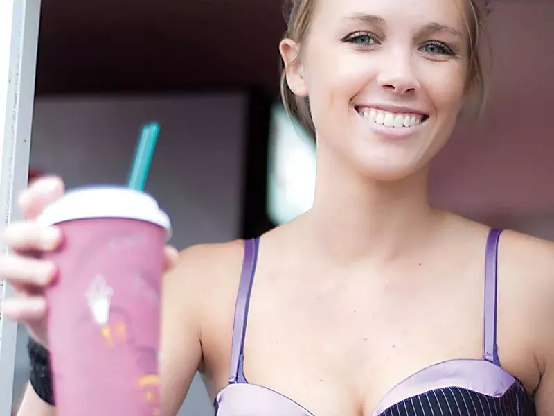 Barista Becky Baldwin at Big Shots Espresso - KYNDALL ELLIOTT