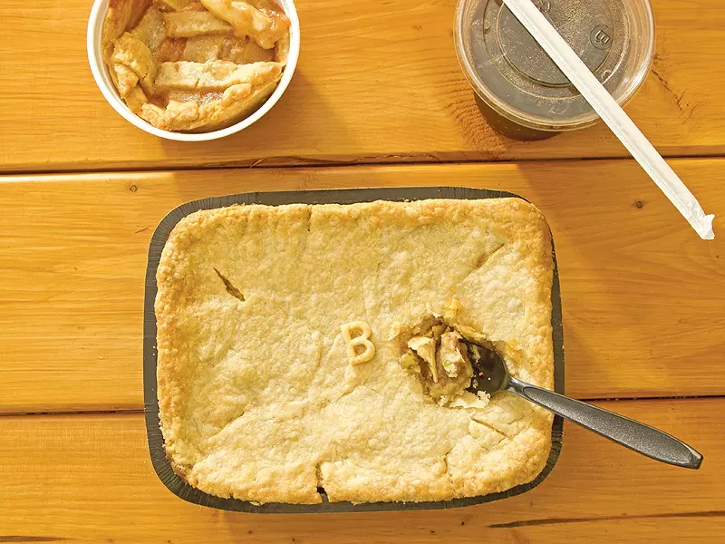 Beef pot pie and peach cobbler are two favorites at Mama Doree\'s on Sprague Avenue. - JAMES NISBET