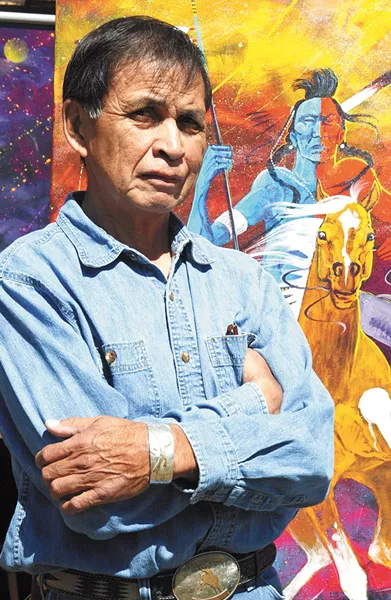 Beloved Spokane artist George Flett passed in January. - LEONID BERGOLTSEV